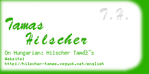 tamas hilscher business card